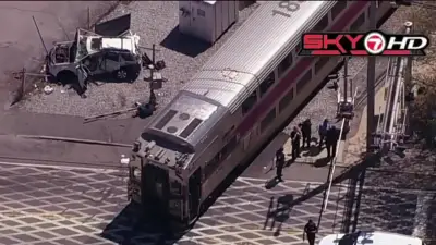 SUV hit by MBTA Commuter Rail train in Abington