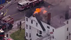 Crews battle massive fire in Malden