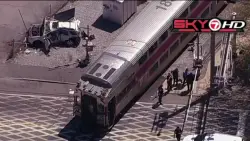 SUV hit by MBTA Commuter Rail train in Abington